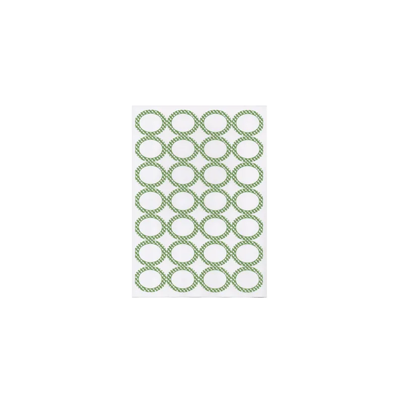 100 FEUILLES ÉTIQUETTES OVALES   4,5x3,6 CM BLANC PAPIER (1 UNITÉ)