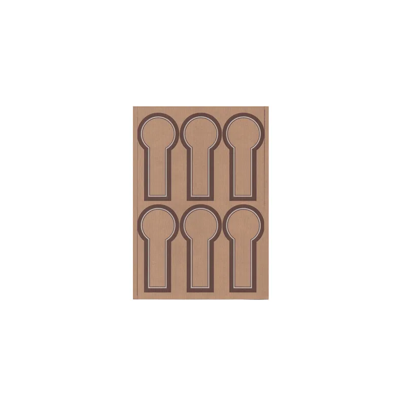 100 FEUILLES ÉTIQUETTES ALLONGÉES   Ø 6x12,5 CM KRAFT (1 UNITÉ)