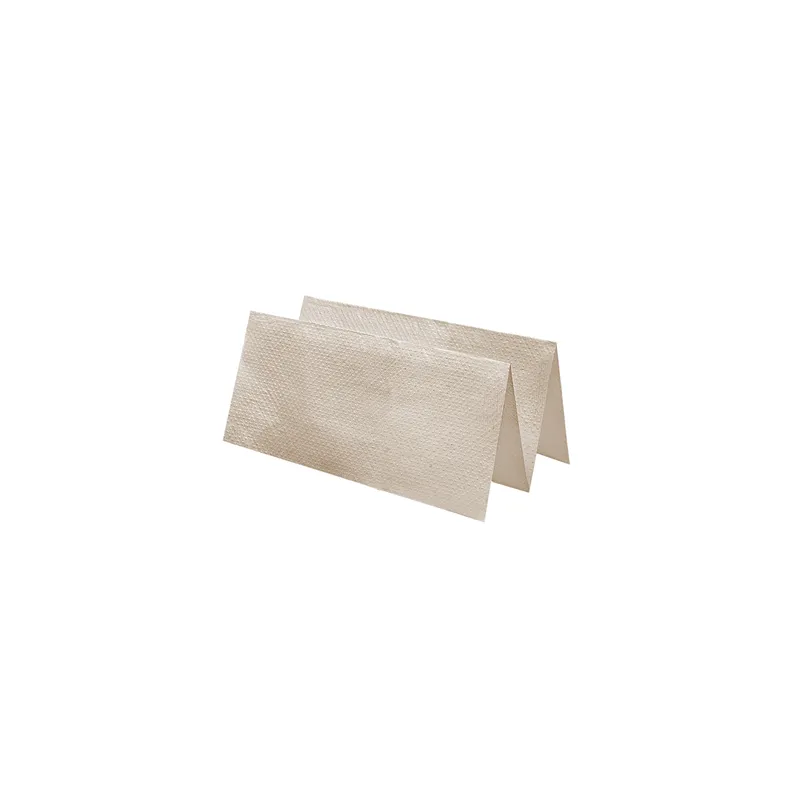 SERVIETTES « ZIGZAG » ECOLABEL 2 COUCHES  37 G/M2 22,5x21 CM NATUREL PAPIER RECYCLÉ (4000 UNITÉ)