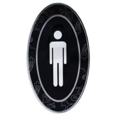 PLAQUE AUTO-ADHESIVE "MESSIEURS"