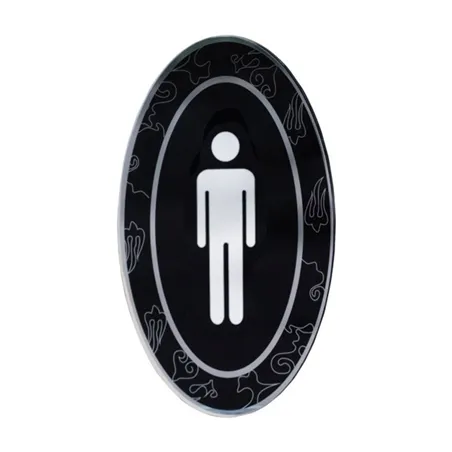 PLAQUE AUTO-ADHESIVE "MESSIEURS"