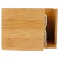 DISTRIBUTEUR SERVIETTES BAMBOO 13,5x13,5x10 CM NATUREL BAMBOU (1 UNITÉ) DISTRIBUTEUR SERVIETTES