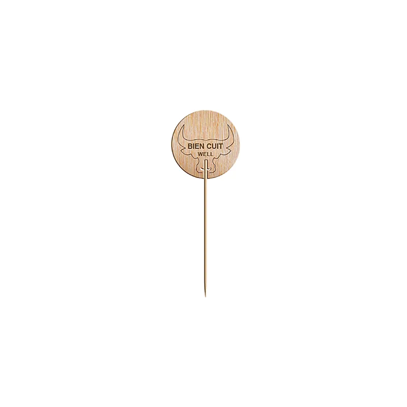 STEAK MARKER - BIEN CUIT   9,5 CM NATUREL BOIS (100 UNITÉ)
