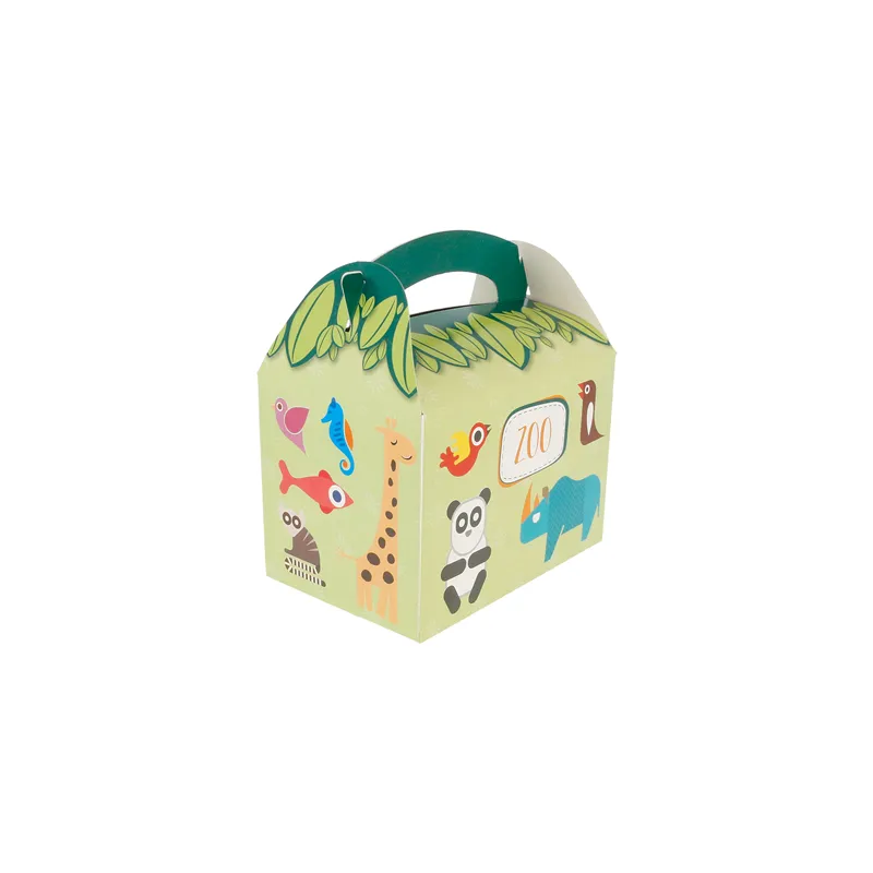 BOÎTES MENU ENFANT 'ZOO' 320 G/M2 15,50x10,50x17,50 CM QUADRICHROMIE CARTON (300 UNITÉ)
