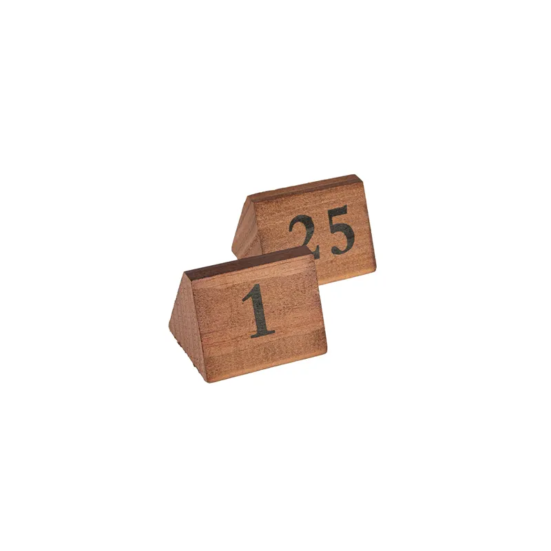 NUMÉROS DE TABLE DU 1 AU 25   5,8x4,6x4,2 CM BOIS (1 UNITÉ)