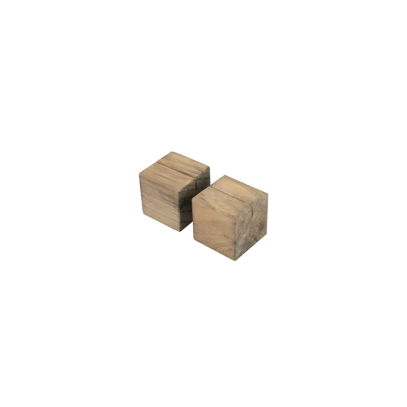 2 U. SUPPORTS CUBIQUES POUR ARDOISES   4,8 CM NATUREL BOIS (8 UNITÉ)
