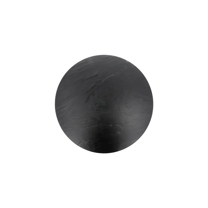 PLATEAUX RONDÉES IMITATION ARDOISE ASAMI WARE  Ø 43x4 CM NOIR MÉLAMINE (3 UNITÉ)