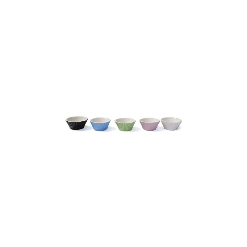 10 MOULES CUPCAKES Ø 7x3 CM ASSORTI CERAMIQUE (1 UNITÉ) 10 MOULES CUPCAKES Ø 7x3 CM ASSORTI CERAMIQUE (1 UNITÉ)