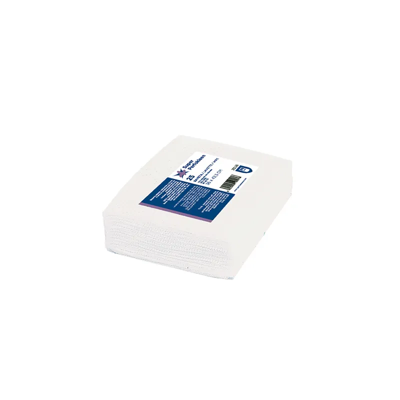 25 U. LAVETTES SUPER PERFOKLEEN  80 G/M2 36x42,5 CM BLANC VISCOSE (1 UNITÉ)