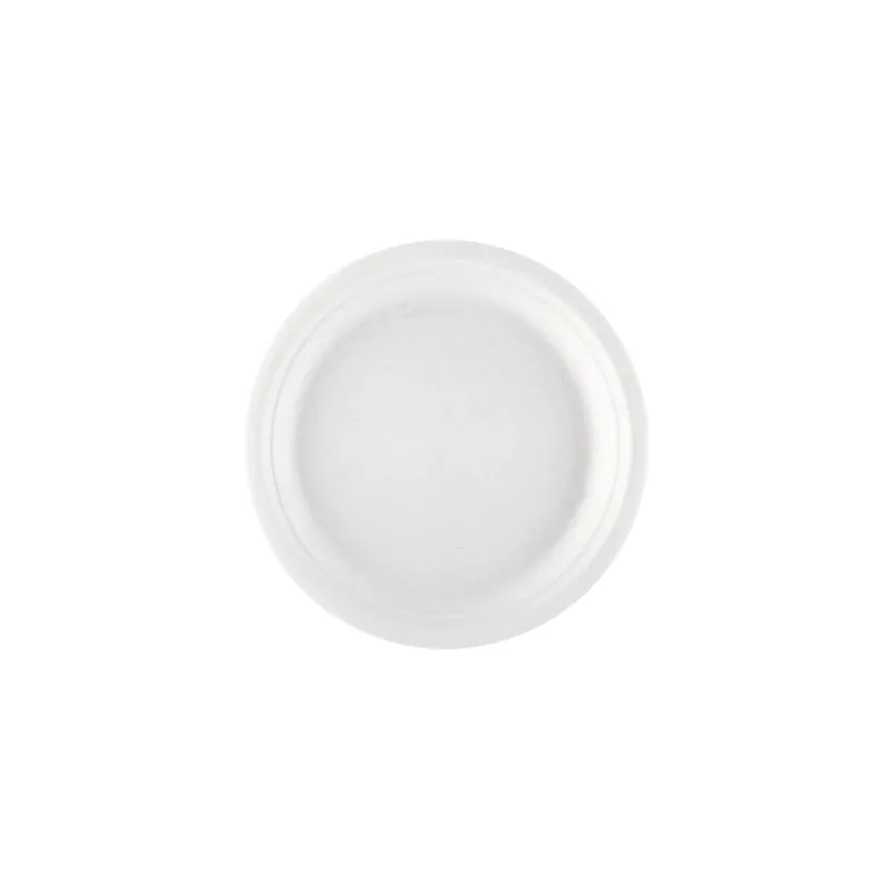 ASSIETTES BIONIC  Ø 30x2,5 CM BLANC BAGASSE (200 UNITÉ)