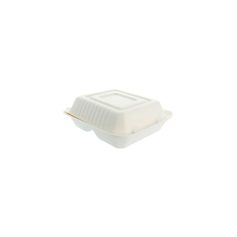 COQUILLES "M" 3 COMPART. BIONIC 800 ML 20x20x7,5 CM BLANC BAGASSE (200 UNITÉ)