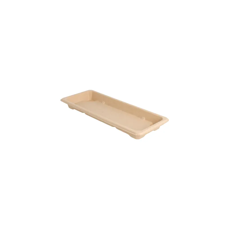 BOÎTES SUSHI BIONIC  22x9x2 CM NATUREL BAGASSE (800 UNITÉ)
