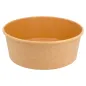 POTS SALADIERS 1300 ML - 43,3 oz 320 + 18 PE G/M2 Ø 18,4/16x6,6 CM NATUREL KRAFT (300 UNITÉ) POTS SALADIERS