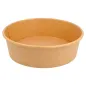 POTS SALADIERS 500 ML - 16,7 oz 300 + 18 PE G/M2 Ø15/12,8x4,5 CM NATUREL KRAFT (300 UNITÉ) POTS SALADIERS
