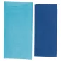 SACS COUVERTS + SERV. AIRLAID BLEU