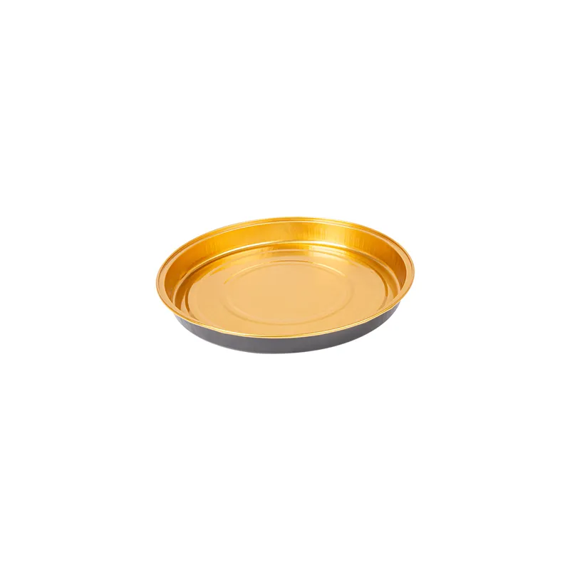 RÉCIPIENTS PÂTISSERIE  900 ML Ø24,2x2,7 CM OR/NOIR ALUMINIUM (50 UNITÉ)