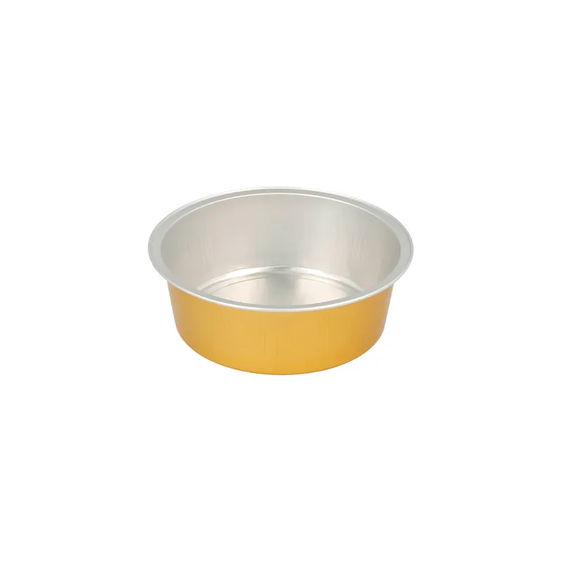 RÉCIPIENTS PÂTISSERIE  150 ML Ø9,3x3,3 CM ARGENT/OR ALUMINIUM (100 UNITÉ)