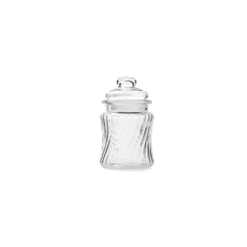POT POUR STOCKER CYLINDRIQUE WAKI GLASS 260 ML Ø 8x13 CM TRANSPARENT VERRE (48 UNITÉ)