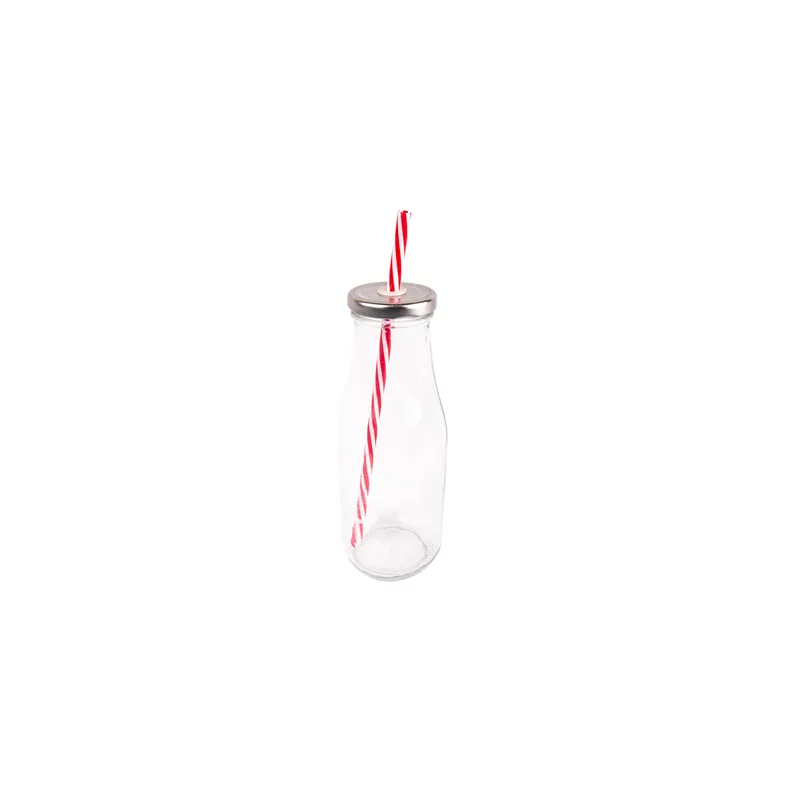 BOUTEILLE + COUVERCLE + PAILLE WAKI GLASS 440 ML Ø 6,8x19 CM TRANSPARENT VERRE (48 UNITÉ) BOUTEILLE + COUVERCLE + PAILLE WAKI GLASS 440 ML Ø 6,8x19 CM TRANSPARENT VERRE (48 UNITÉ)