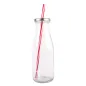 BOUTEILLE + COUVERCLE + PAILLE WAKI GLASS 440 ML Ø 6,8x19 CM TRANSPARENT VERRE (48 UNITÉ) BOUTEILLE + COUVERCLE + PAILLE