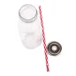 BOUTEILLE + COUVERCLE + PAILLE WAKI GLASS 440 ML Ø 6,8x19 CM TRANSPARENT VERRE (48 UNITÉ) BOUTEILLE + COUVERCLE + PAILLE