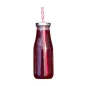 BOUTEILLE + COUVERCLE + PAILLE WAKI GLASS 440 ML Ø 6,8x19 CM TRANSPARENT VERRE (48 UNITÉ) BOUTEILLE + COUVERCLE + PAILLE