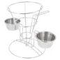 BASKET AVEC 2 RÉCIPIENTS ARTINOX 10,8x15,24 CM ARGENTE INOX (12 UNITÉ) BASKET AVEC 2 RÉCIPIENTS
