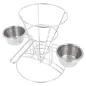 BASKET AVEC 2 RÉCIPIENTS ARTINOX 10,8x15,24 CM ARGENTE INOX (12 UNITÉ) BASKET AVEC 2 RÉCIPIENTS