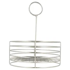 BASKET ROND Ø 19x24 CM ARGENTE INOX (1 UNITÉ)