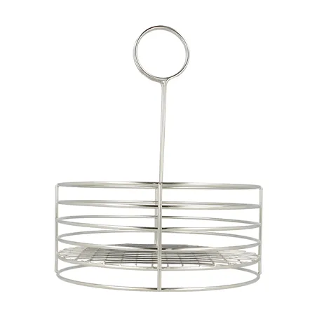 BASKET ROND   Ø 19x24 CM ARGENTE INOX (1 UNITÉ)