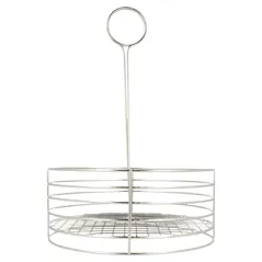 BASKET ROND Ø 22x30,5 CM ARGENTE INOX (1 UNITÉ)