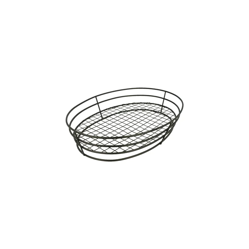 BASKET OVALE ARTINOX  28x20,5x5,7 CM NOIR ACIER (24 UNITÉ)