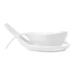 BOLS SOUPE AVEC SAUCIÈRE 200 ML 23x10,5x5,2 CM BLANC PORCELAINE (6 UNITÉ) BOLS SOUPE AVEC SAUCIÈRE