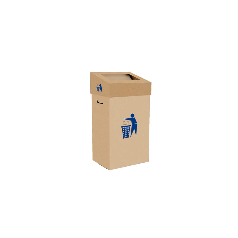 15 POUBELLES + COUVERCLES  75 L 37,3x27,3x72 CM MARRON KRAFT (1 UNITÉ)