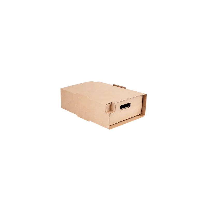 PLATEAUX "TRAITEUR" PETIT + ÉTUI  400 G/M2 34x26,5x11,5 CM HAVANE KRAFT (25 UNITÉ)