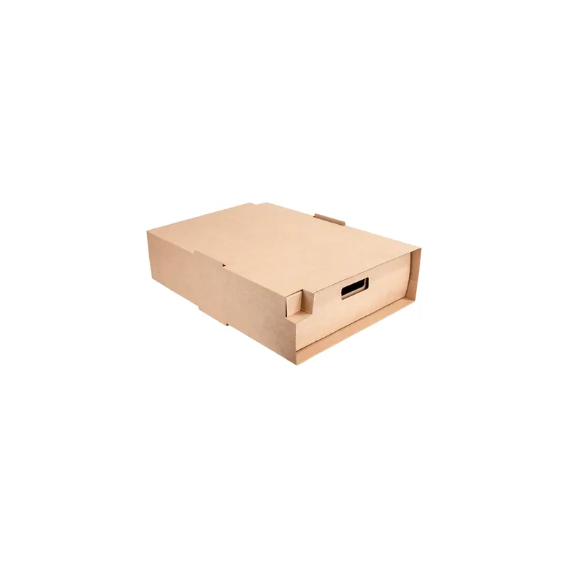 PLATEAUX "TRAITEUR" GRAND + ÉTUI  400 G/M2 45,5x34x11,5 CM HAVANE KRAFT (25 UNITÉ)