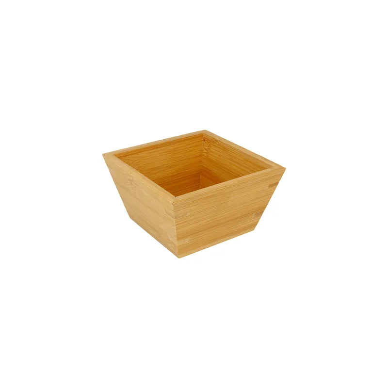 BOL CARRÉ BAMBOO 500 ML 12,7x12,7x7,3 CM NATUREL BAMBOU (1 UNITÉ)