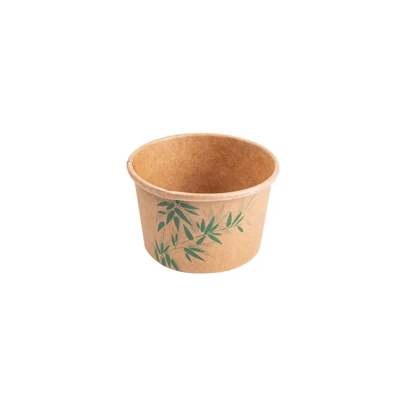 POTS À GLACES FEEL GREEN 120 ML 210 + 18 PE G/M2 Ø7,7x4,7 CM MARRON CARTON (2000 UNITÉ)