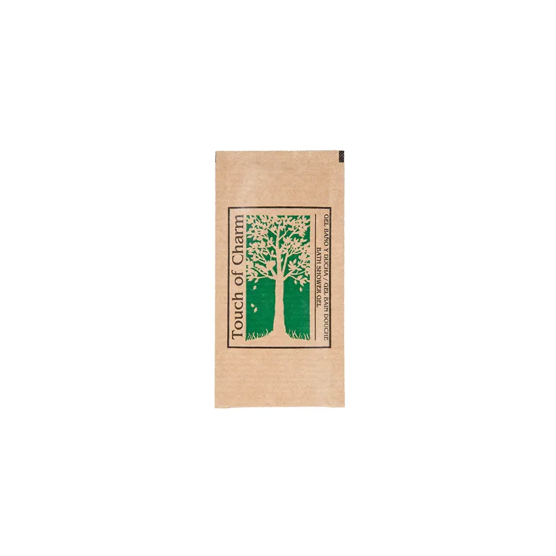 SACHETS GEL BAIN 'TOUCH OF CHARM' 10 ML 5x10 CM NATUREL KRAFT (1000 UNITÉ)