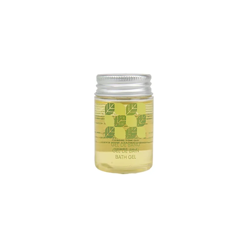 FLACONS GEL BAIN 'NATURAL' 30 ML Ø3,2x5,2 CM TRANSPARENT PLASTIQUE (300 UNITÉ)