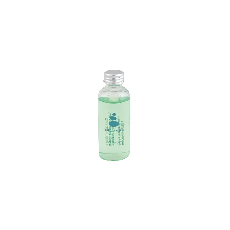 FLACONS SHAMPOOING 'THERAPY' 50 ML Ø3,2x9 CM TRANSPARENT PLASTIQUE (200 UNITÉ)