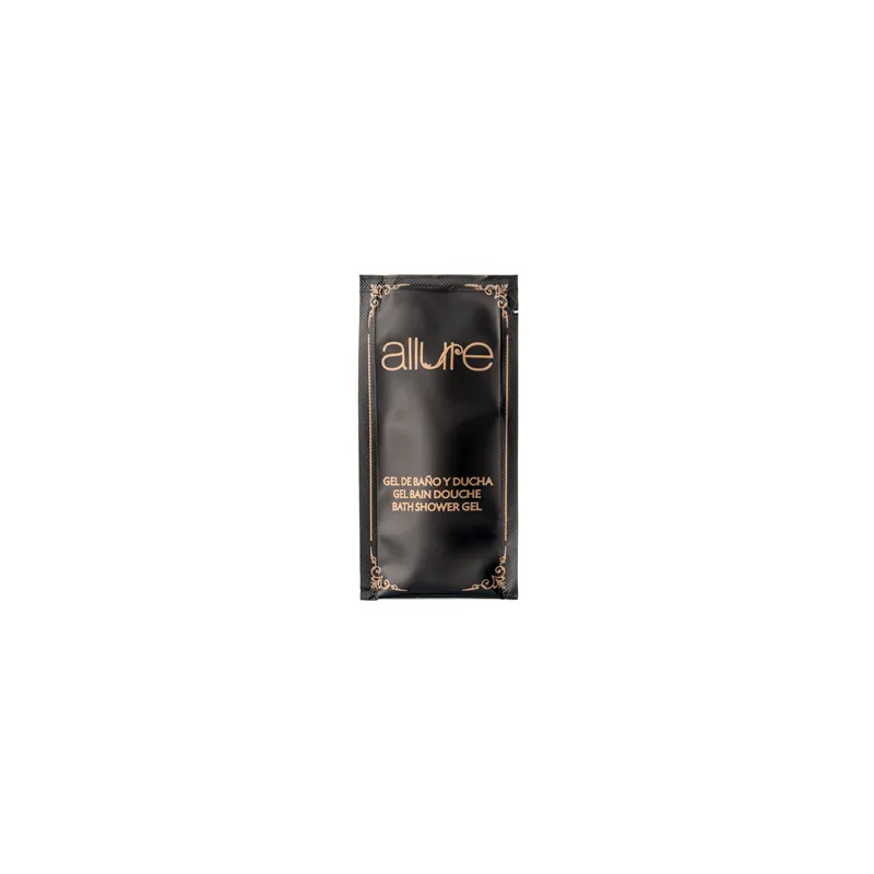 SACHETS GEL DOUCHE 'ALLURE' 10 ML 5x10 CM NOIR (1000 UNITÉ)