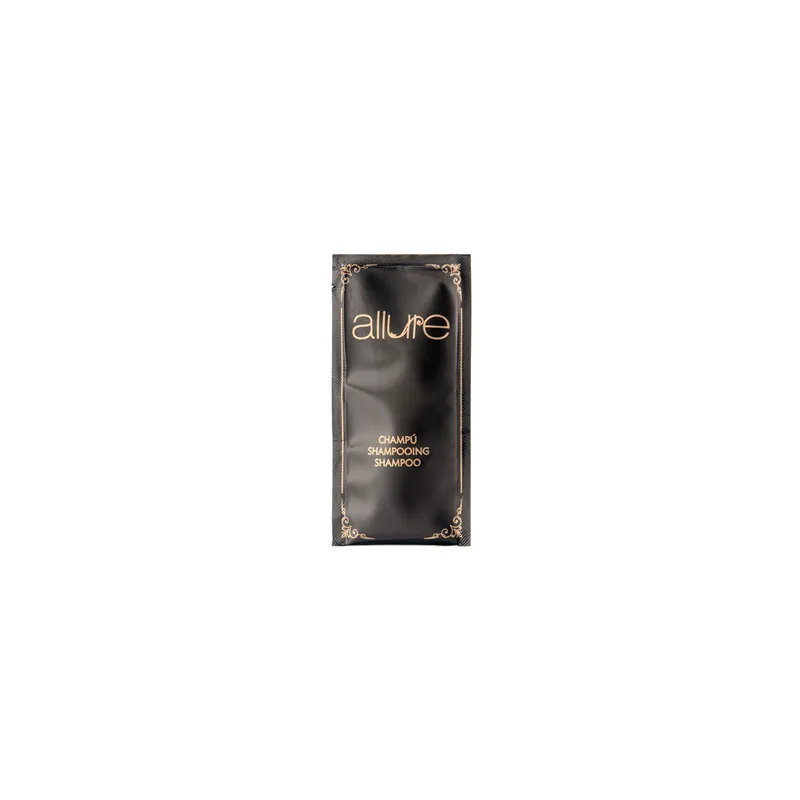 SACHETS SHAMPOOING 'ALLURE' 10 ML 5x10 CM NOIR PET (1000 UNITÉ)