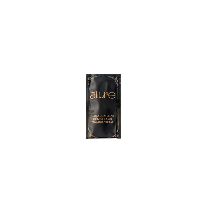 SACHETS CRÈME À RASER 'ALLURE' 5 ML 4,5x8 CM NOIR PET (2000 UNITÉ) SACHETS CRÈME À RASER 'ALLURE' 5 ML 4,5x8 CM NOIR PET (2000 UNITÉ)