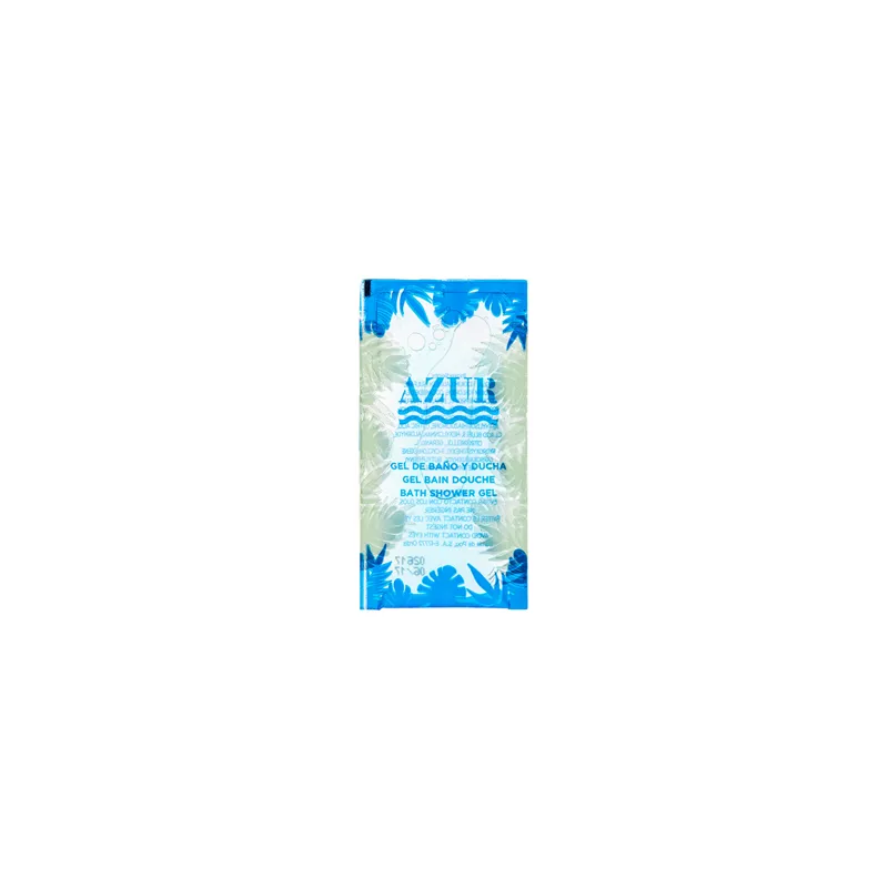 SACHETS GEL BAIN 'AZUR' 10 ML 5x10 CM TRANSPARENT (1000 UNITÉ)
