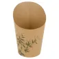 GOBELETS A FRITES OUVERTS FEEL GREEN 9 OZ - 270 ML 200 + 25PE G/M2 Ø7x10,5 CM MARRON CARTON (100 UNITÉ) GOBELETS A FRITES OUVERTS