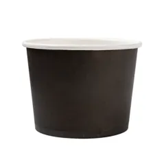 POTS  500 ML 280 + 18 PE G/M2 Ø11x8,2 CM NOIR CARTON (500 UNITÉ)