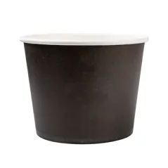 POTS  1000 ML 300 + 18 PE G/M2 Ø13,5x10,4 CM NOIR CARTON (500 UNITÉ)