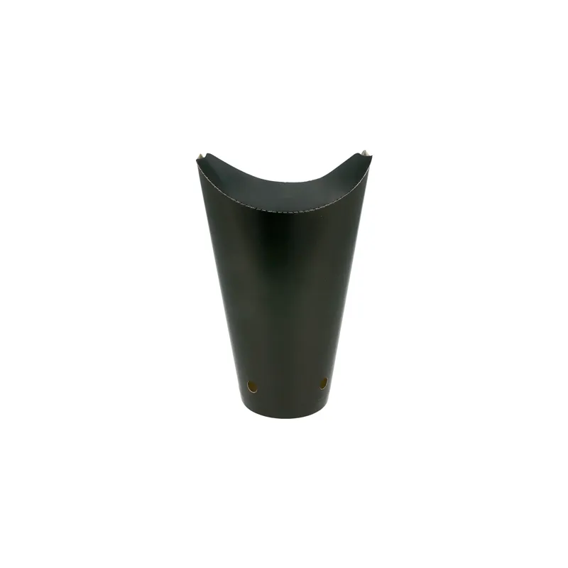 GOBELETS À FRITES AVEC FERMETURE  22 OZ - 660 ML 220 + 18PE G/M2 8,5x18 CM NOIR CARTON (50 UNITÉ)