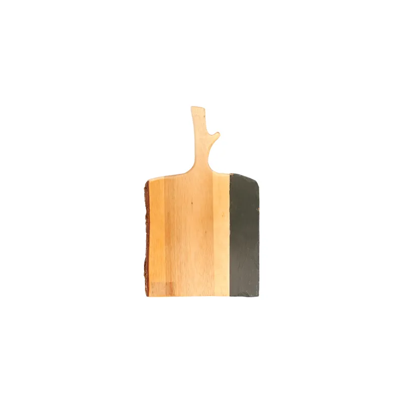 PLATEAU PRÉSENTATION RECTANGULAIRE WOOD  30,5x19x1,2 CM NATUREL ARDOISE+BOIS (4 UNITÉ)